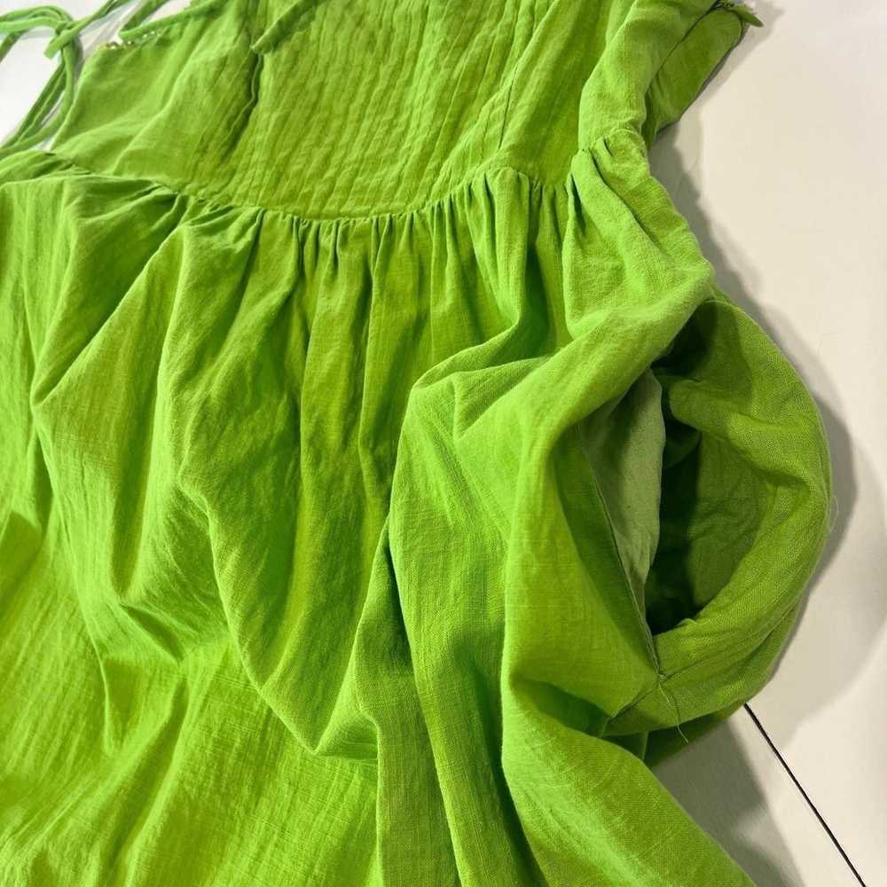 NWOT Lulus Dreamgirl Lime Green Pleated Tie Shoul… - image 6