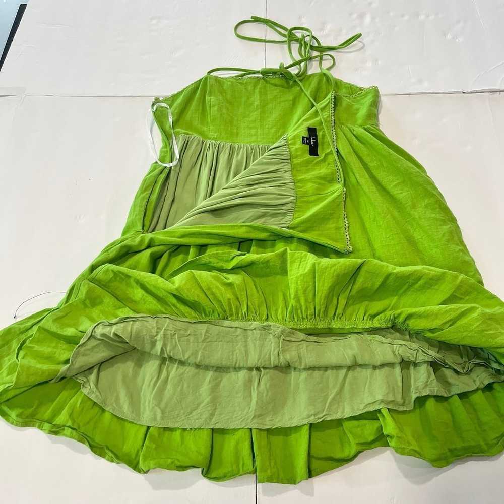 NWOT Lulus Dreamgirl Lime Green Pleated Tie Shoul… - image 9