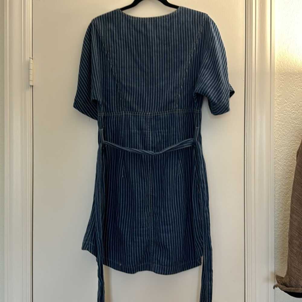 Etica Stripe Denim Dress/Tunic M - image 2