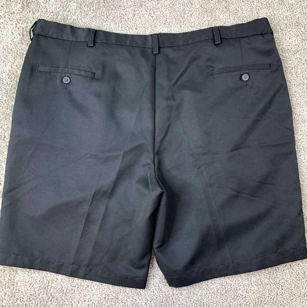 Haggar Pleated Front Chino Shorts for Men in Blac… - image 4