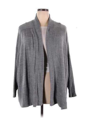 Design History Women Gray Cardigan 3X Plus