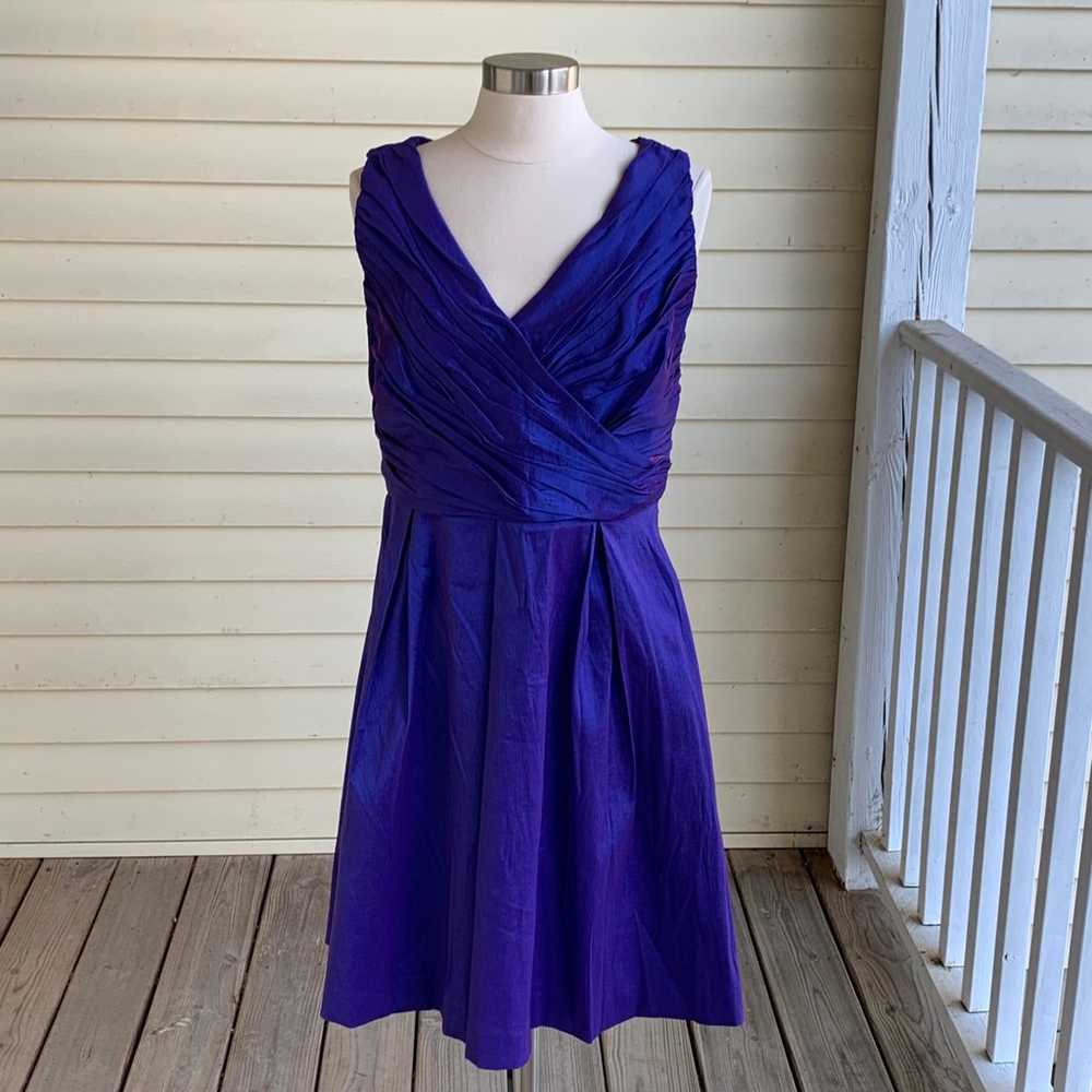 Calvin Klein Dress Size 12 Blue Purple Iridescent… - image 1