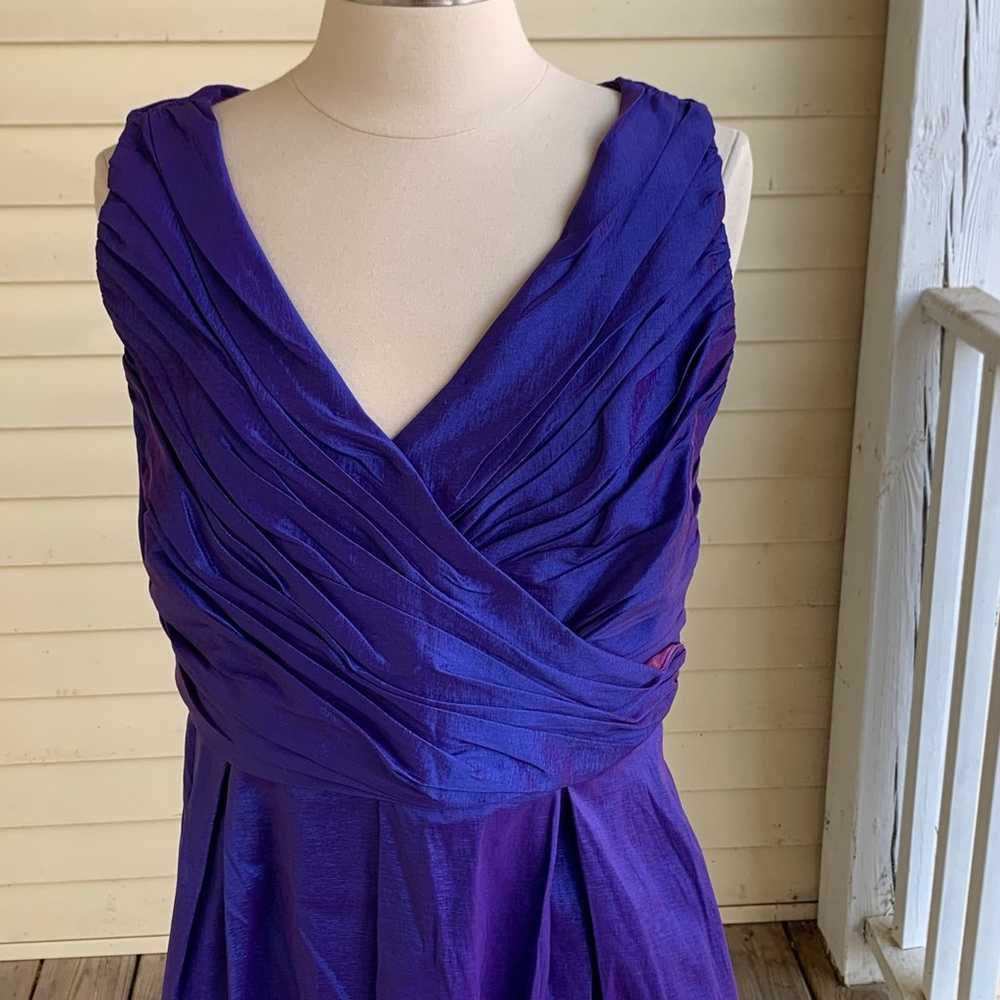 Calvin Klein Dress Size 12 Blue Purple Iridescent… - image 3