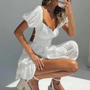 Princess Polly DANNY MINI DRESS WHITE