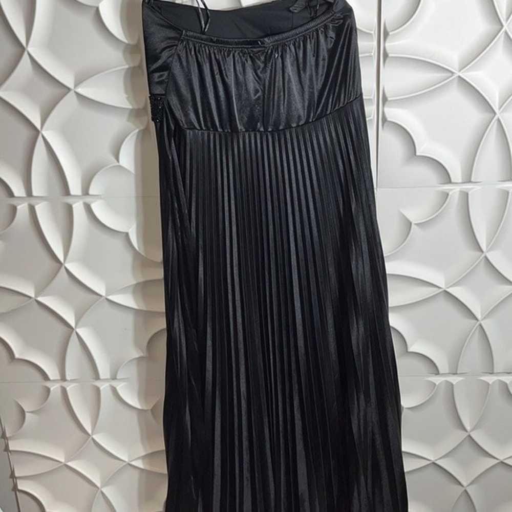 City chic black ruffle beaded strapless Maxi dres… - image 3