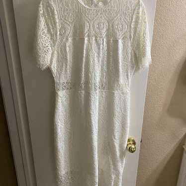 Lulus white lace dress