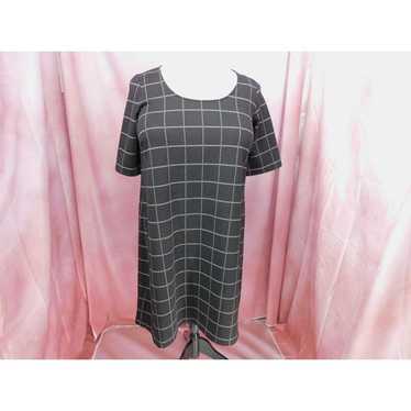 MICHEL STUDIO Collection Windowpane Tee Dress Bla… - image 1