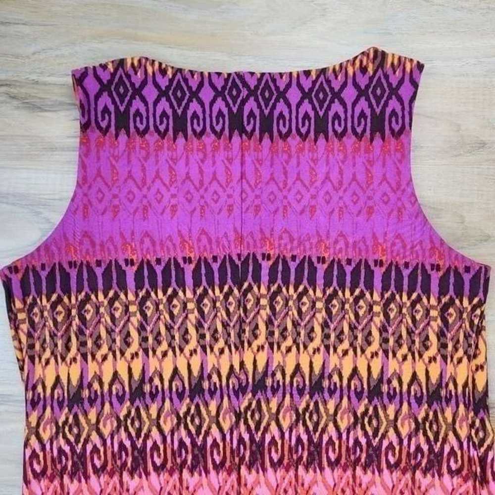 Madison Leigh Multicolored Geo Print Vneck Sleeve… - image 3