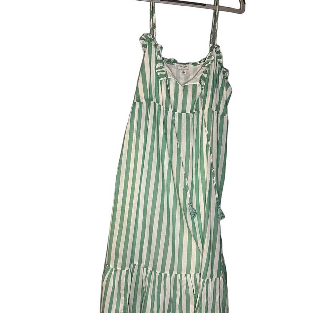 J. Crew green & white striped sun dress - image 2