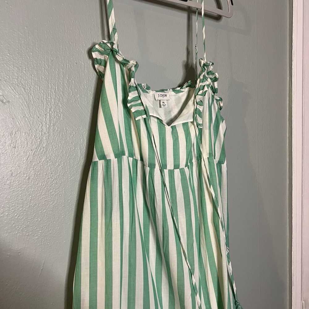 J. Crew green & white striped sun dress - image 5