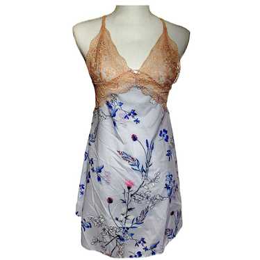 CBR Womens XL slip dress sleepwear floral purple p