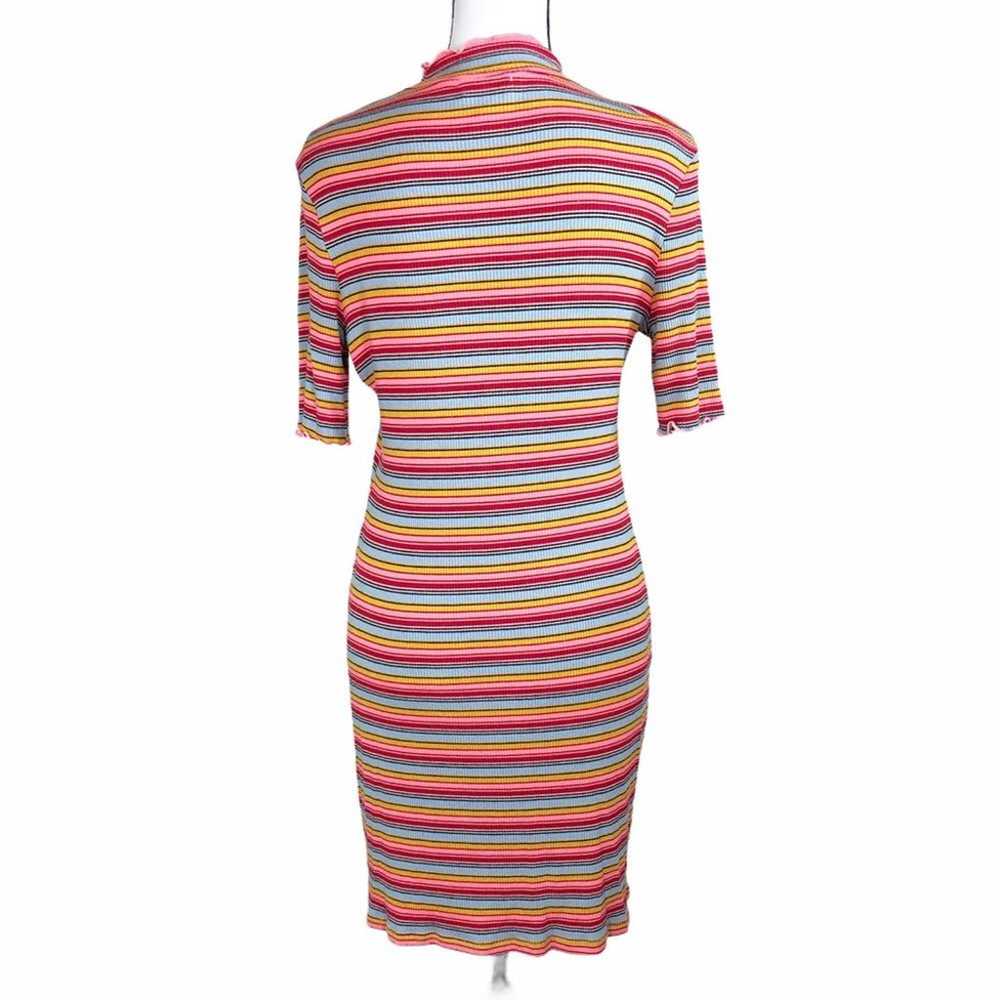 Socialite Rainbow Striped Mock Neck Retr - image 7