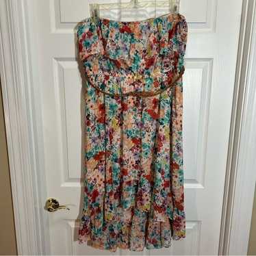 American Rag Floral Strapless Dress