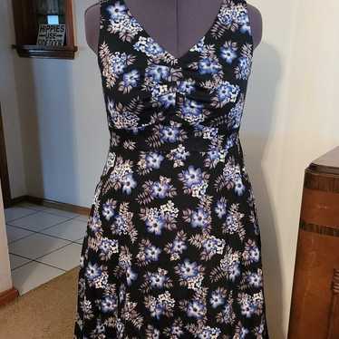 Torrid dress, black with floral motif. Lined