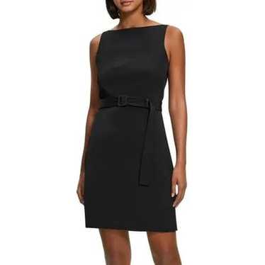 Theory Belted Sleeveless Black Dress, Size 4