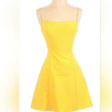 Likely Yellow Carter Spaghetti Strap Mini Dress S 