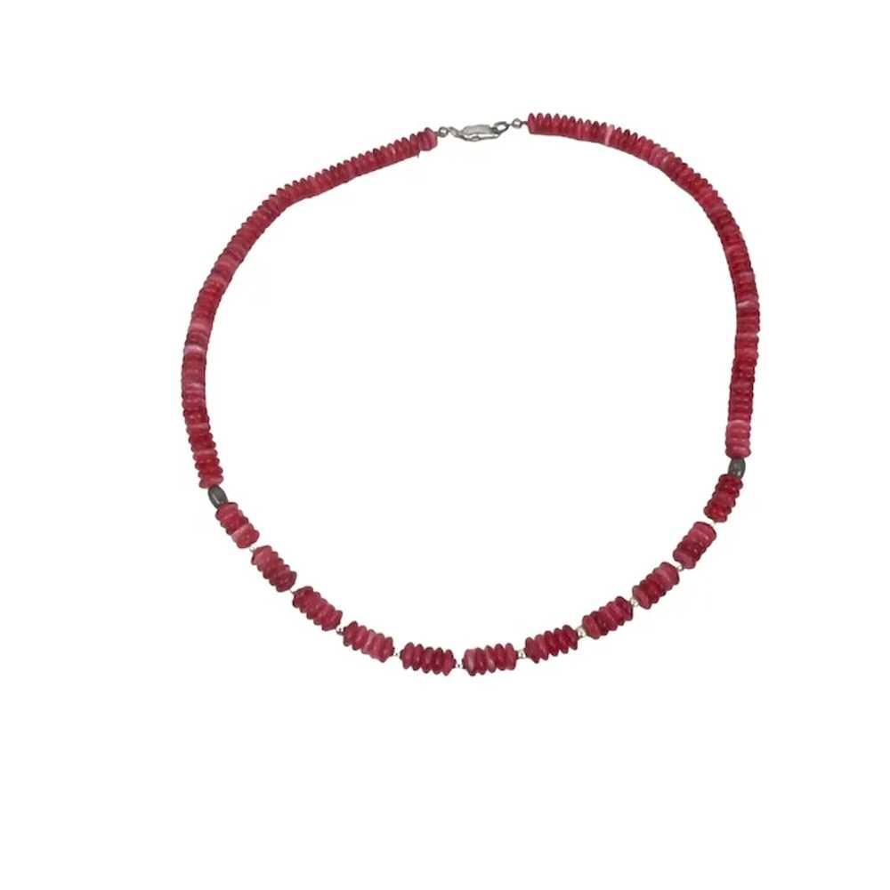 Carnelian Agate Handcrafted Red Beaded Necklace W… - image 3