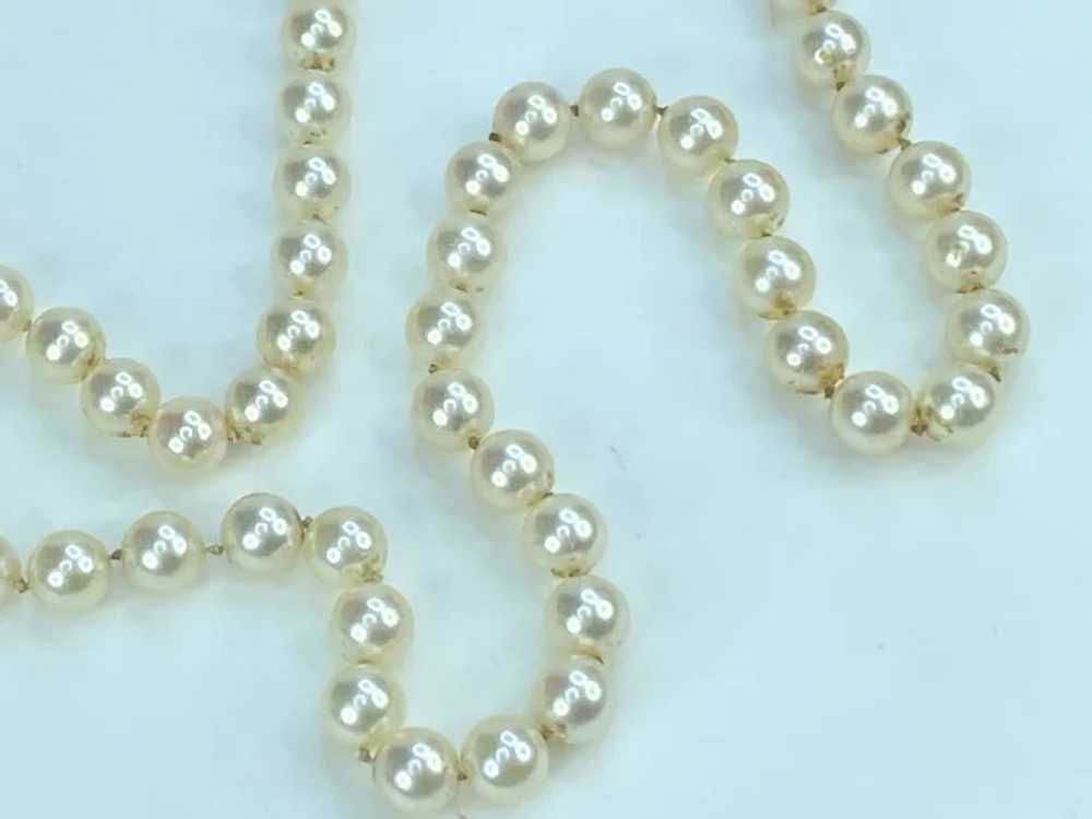 Mikimoto 18K gold 6.8mm Akoya Cultured Pearl Neck… - image 11