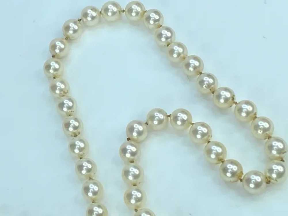 Mikimoto 18K gold 6.8mm Akoya Cultured Pearl Neck… - image 4