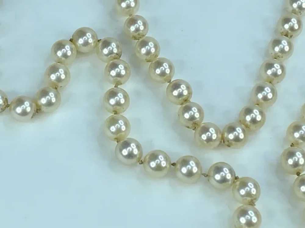 Mikimoto 18K gold 6.8mm Akoya Cultured Pearl Neck… - image 5