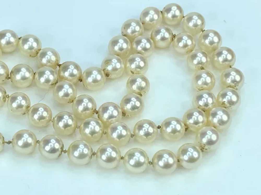 Mikimoto 18K gold 6.8mm Akoya Cultured Pearl Neck… - image 9