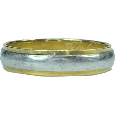 18k yellow gold and Platinum Mixed Metal band JR91