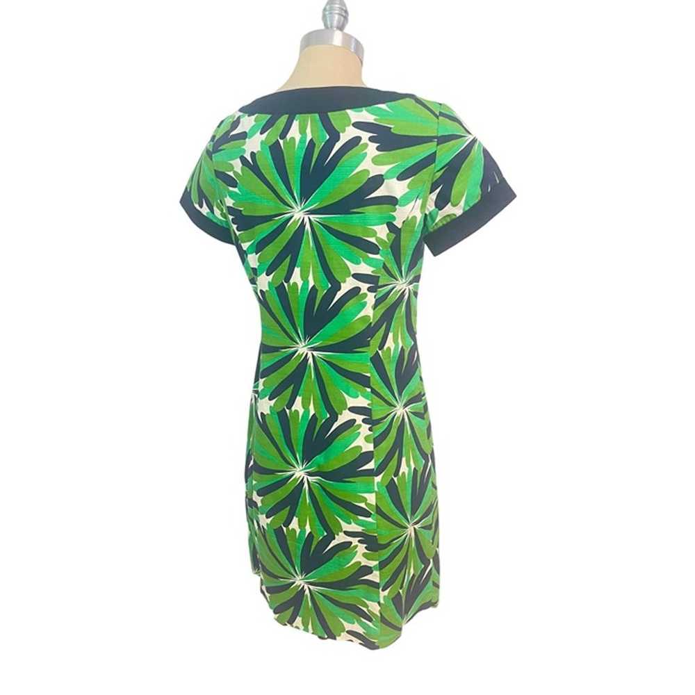 Boden Green & Black Leaf Print Shift Dress size U… - image 3