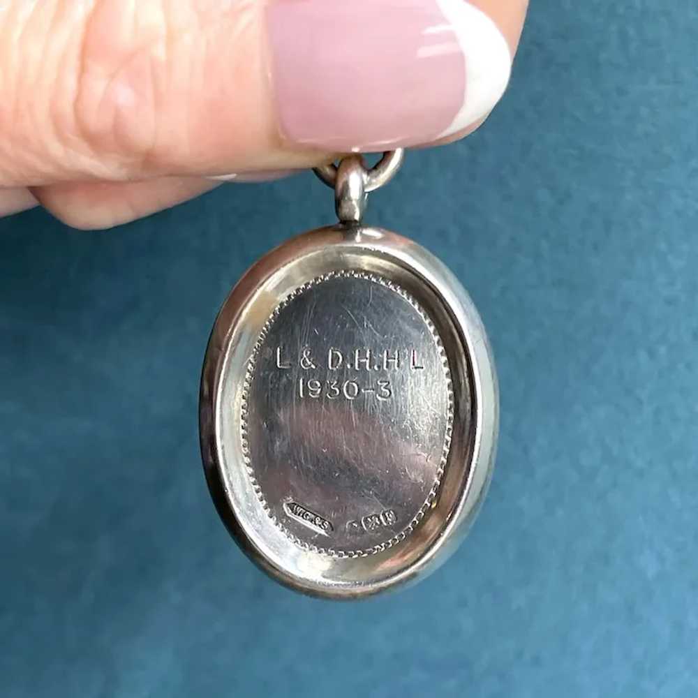 Vintage Silver Fob Pendant Leeds Coat of Arms "Fo… - image 6