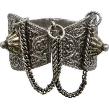 Heavy Tribal Berber Moroccan Solid Silver Khal Kha