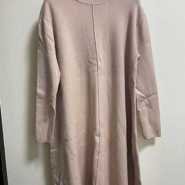 Selford Beige Knit One-piece Dress with Long Slee… - image 1