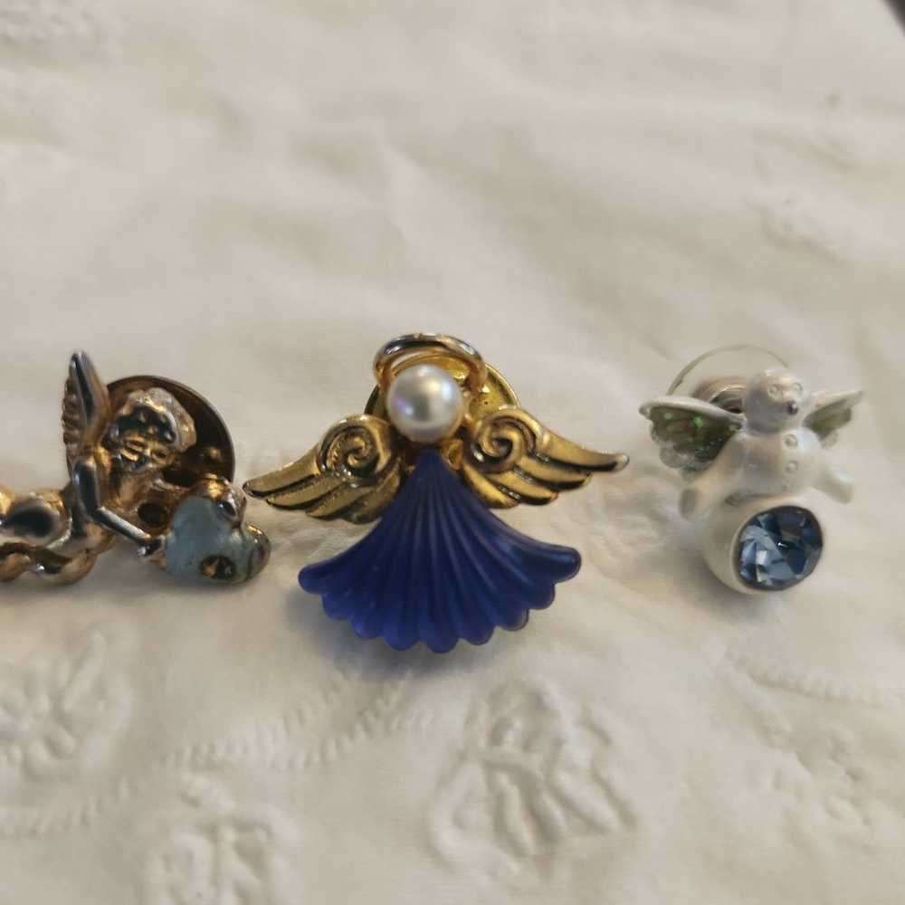 6 VINTAGE ANGEL PINS !ADORABLE - image 5