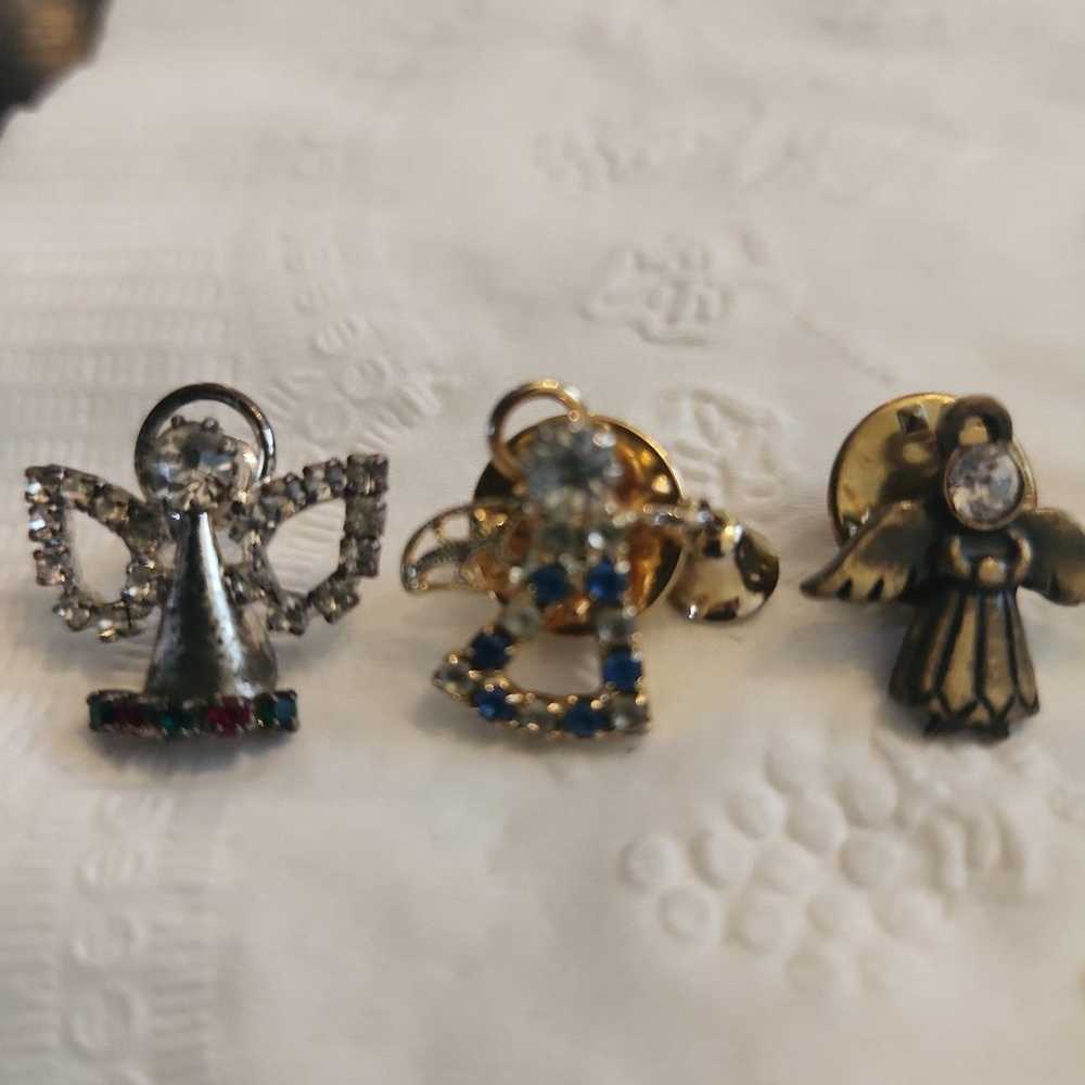 6 VINTAGE ANGEL PINS !ADORABLE - image 7