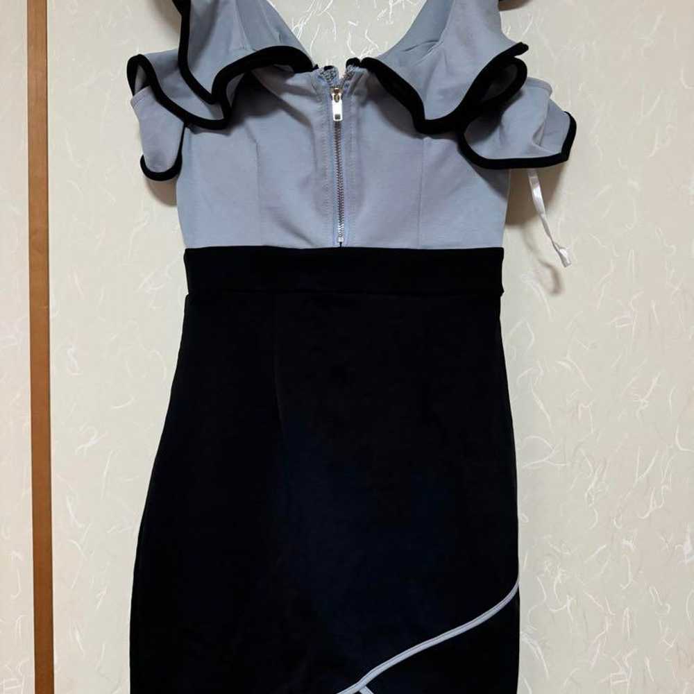 Cabaret dress, muted blue, two-tone color. - image 1