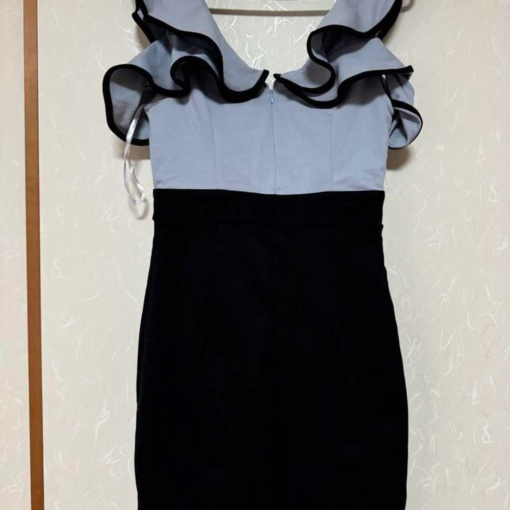 Cabaret dress, muted blue, two-tone color. - image 4