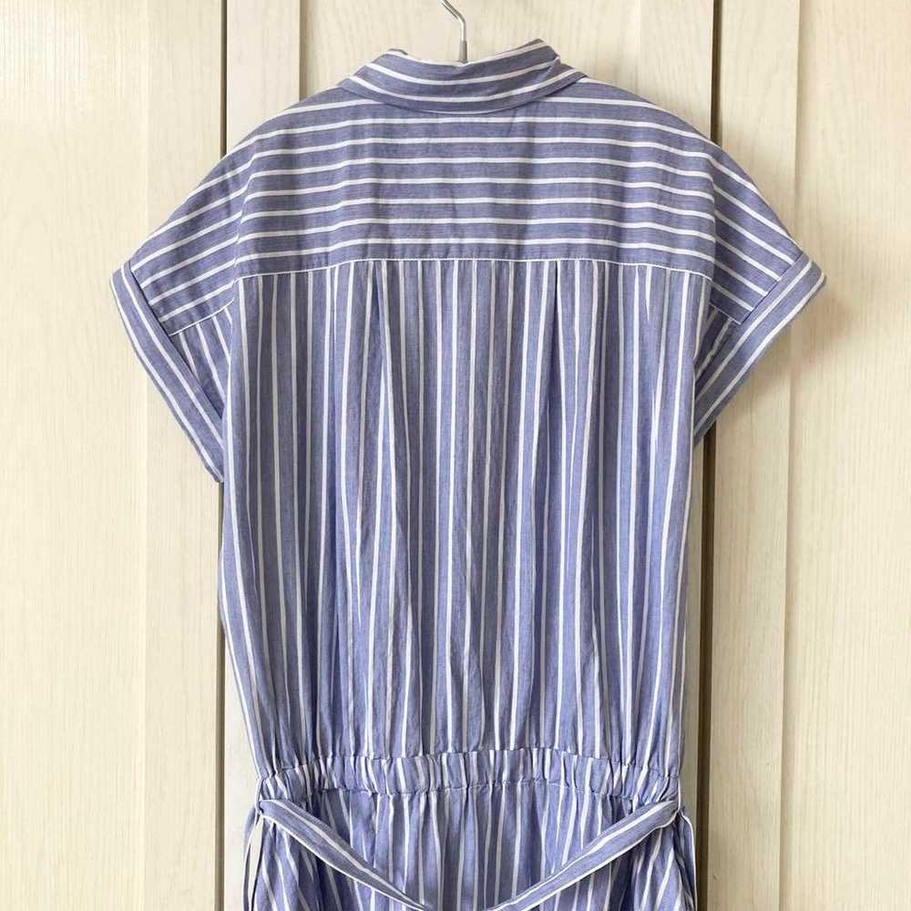 Preferred French sleeve striped shirt dress long … - image 5