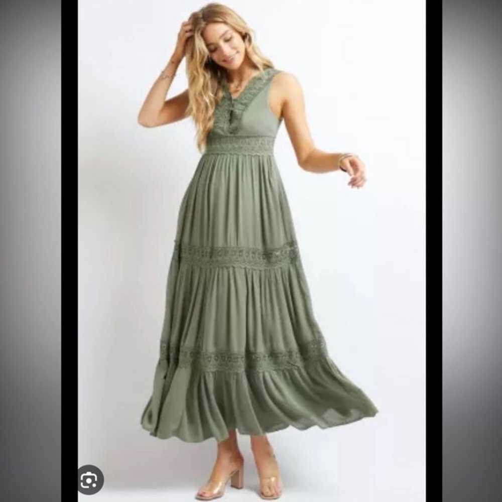 NWOT Davi & Dani Sage Green Dress - image 1