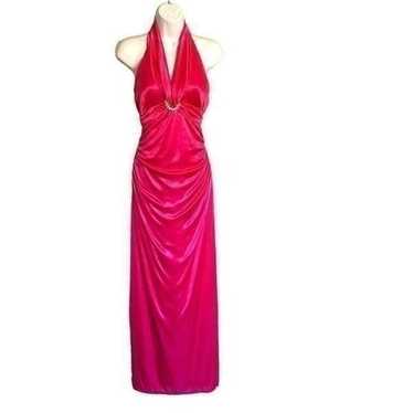 My Michelle Flattering Halter Neck Draped Maxi Gow