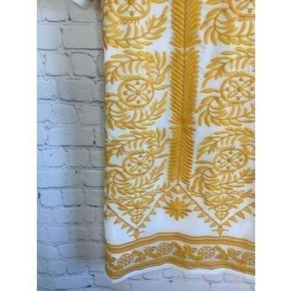 618 Six One Eight Shift Dress Size M White Yellow… - image 11