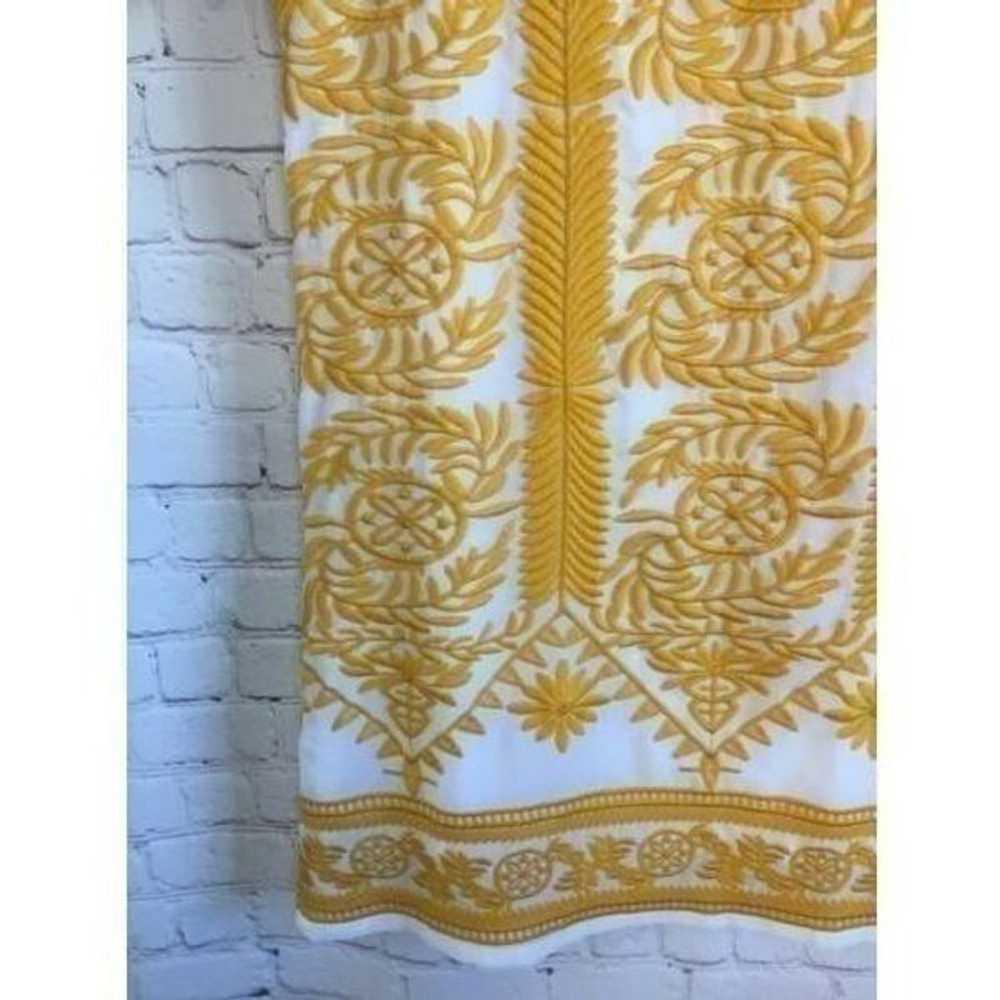 618 Six One Eight Shift Dress Size M White Yellow… - image 6