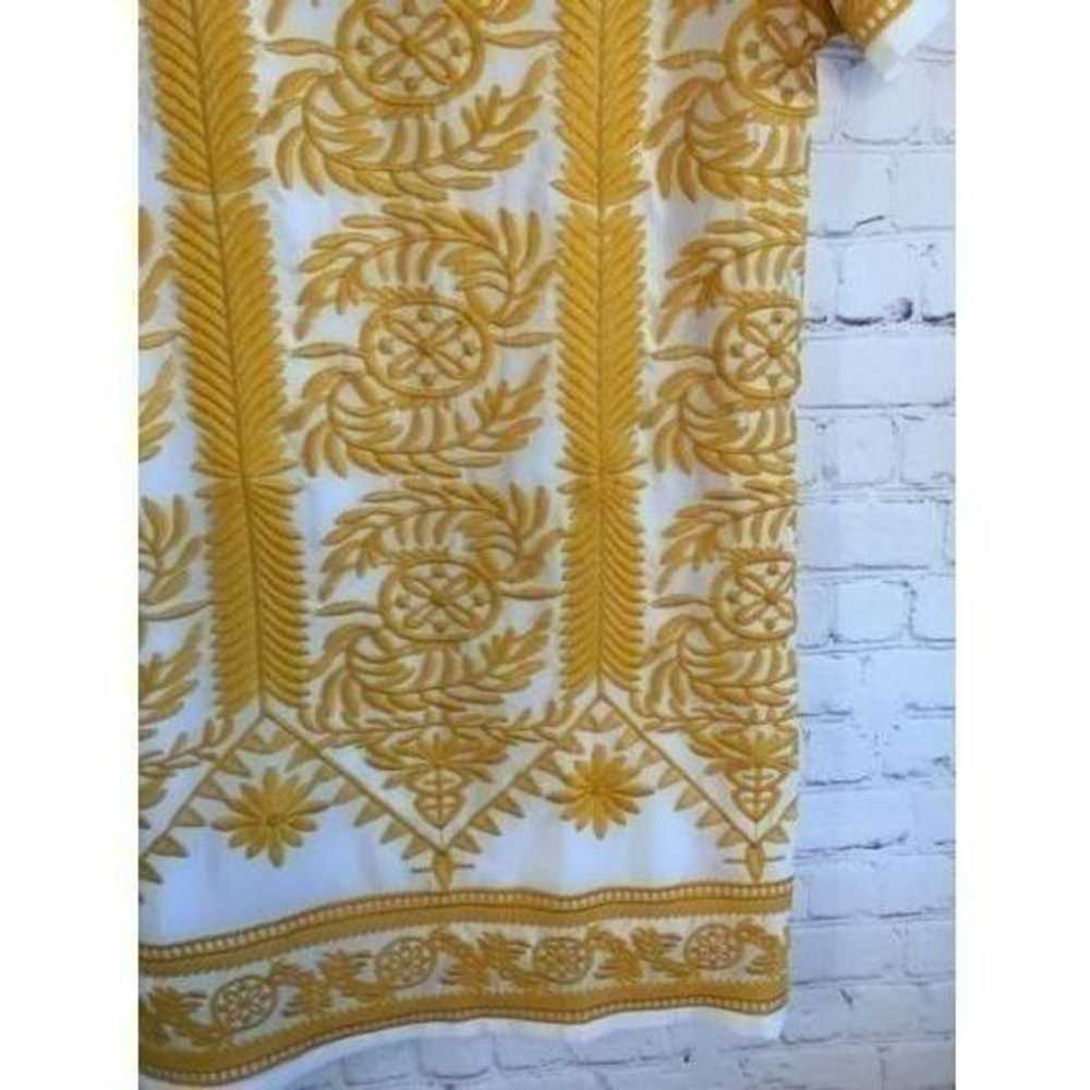 618 Six One Eight Shift Dress Size M White Yellow… - image 7