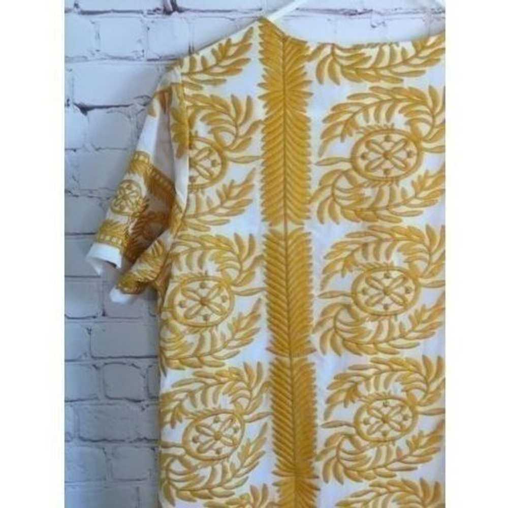 618 Six One Eight Shift Dress Size M White Yellow… - image 8