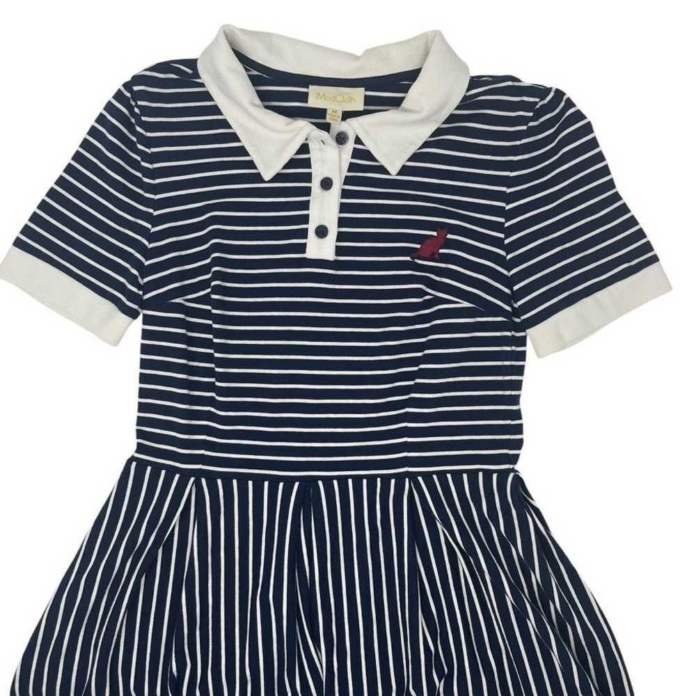 ModCloth Cultivated Quirk Navy White Stripe Shirt… - image 5