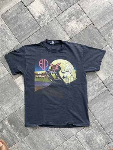 90s ELP Emerson Lake&Palmer TARKUS Tシャツ Emerson Lake Palmer Tarkus Black Large T-Shirt Rock Music