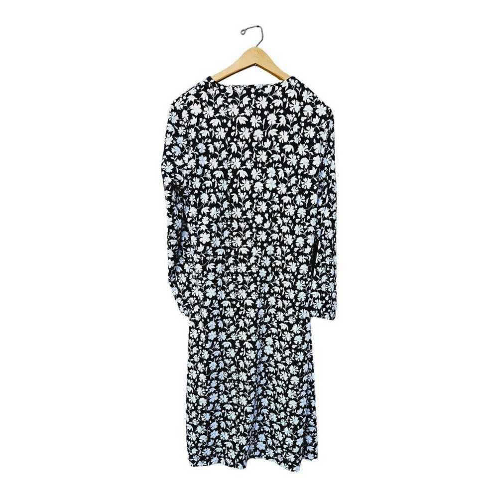 Ann Taylor Loft Black Floral Midi Dress Long Slee… - image 2