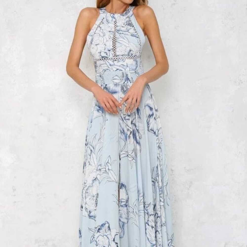 Showpo Halterneck Backless Split-side Floral Maxi… - image 1