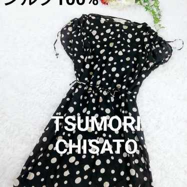 【100% Silk】Tsumori Chisato DRESS Cat Dot One Piece - image 1