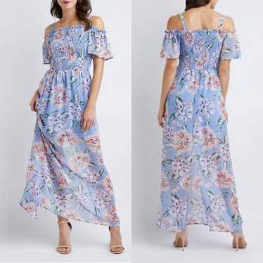 As U Wish purple floral maxi dress