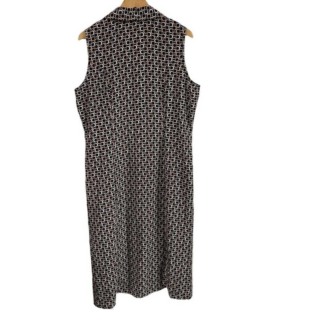 MOSAIC Midi Dress Womens 18 Brown Geometric Full … - image 6