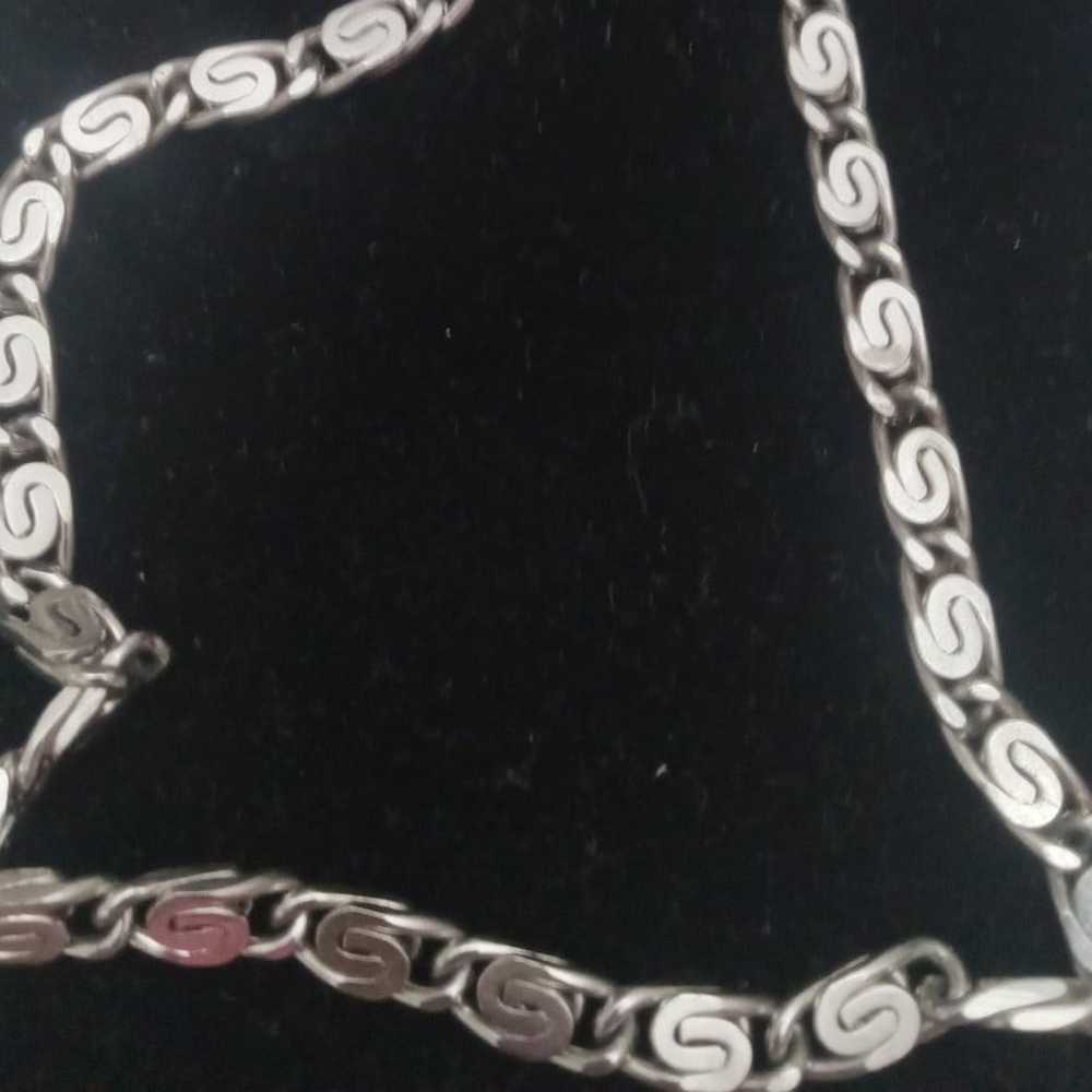 Vintage sterling silver stylish men's chain - image 2