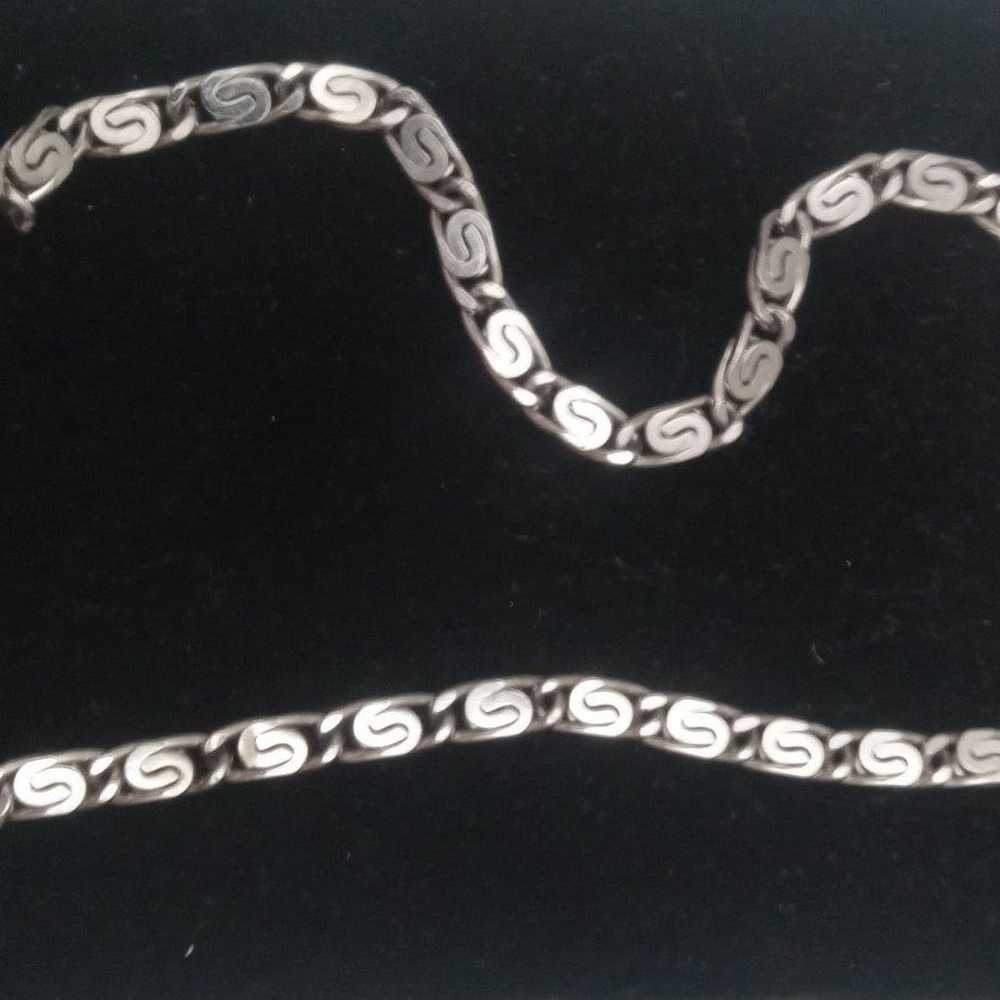 Vintage sterling silver stylish men's chain - image 3